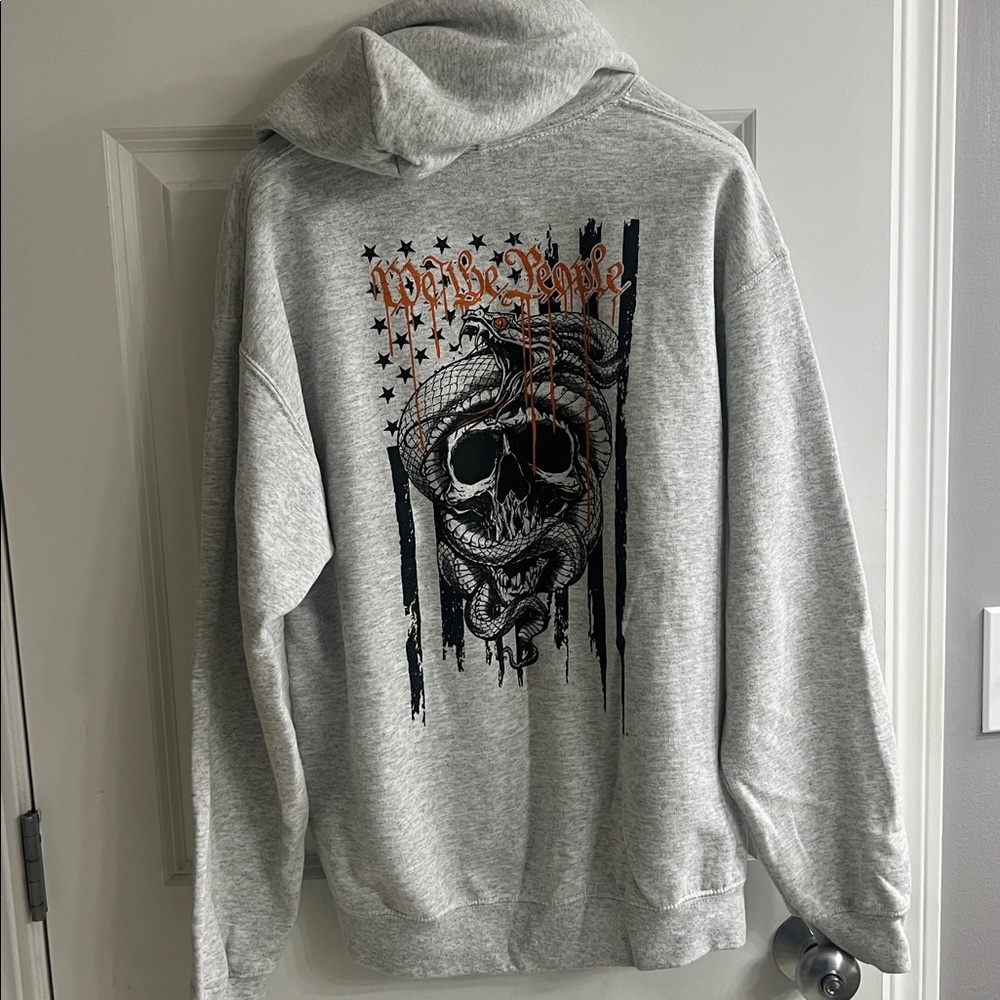 Howitzer Gray Hoodie with Graphic Design - Picture 5 of 5